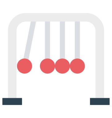 Kolayca değiştirilebilir veya düzenlediğiniz Newton beşik izole renk vektör simgesi