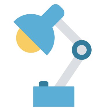 Kolayca değiştirilebilir veya düzenlediğiniz tablo lamba izole renk vektör simgesi