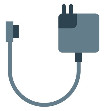 Kolayca değiştirilebilir veya düzenlediğiniz şarj cihazı izole renk vektör simgesi 