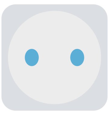 Kolayca değiştirilebilir veya düzenlediğiniz soket izole renk vektör simgesi