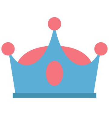 Kolayca değiştirilebilir veya düzenlediğiniz taç izole renk vektör simgesi