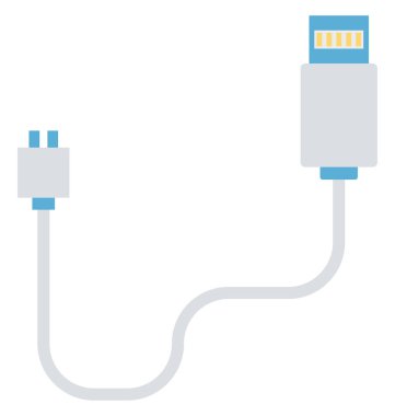 Kolayca değiştirilebilir veya düzenlediğiniz Usb izole renk vektör simgesi