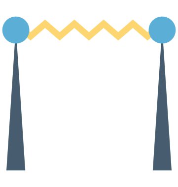 Kolayca değiştirilebilir veya düzenlediğiniz elektrotlar izole renk vektör simgesi