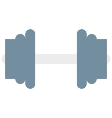 Kolayca değiştirilebilir veya düzenlediğiniz dumbbell izole renk vektör simgesi 