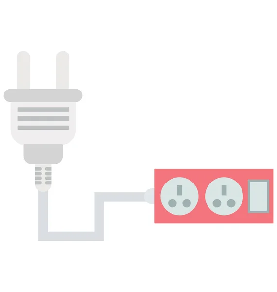 Verlängerungskabel Isoliertes Farbvektorsymbol Das Leicht Geändert Oder Bearbeitet Werden Kann — Stockvektor