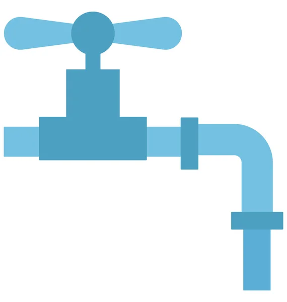 Water Valve Isolated Color Vector Icon Can Easily Modified Edit — Stock Vector