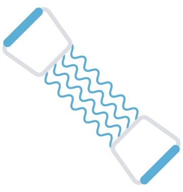 Kolayca değiştirilebilir veya düzenlediğiniz göğüs genişletici izole renk vektör simgesi 