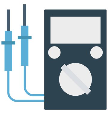 Kolayca değiştirilebilir veya düzenlediğiniz dijital multimetre izole renk vektör simgesi