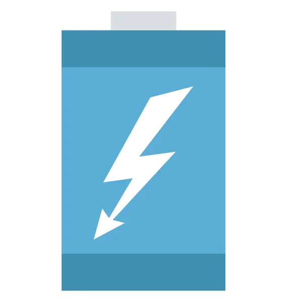 Batterij Geïsoleerde Kleur Vector Icon Die Moeiteloos Kan Worden Gewijzigd — Stockvector
