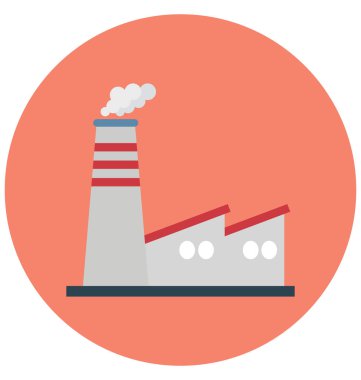 Kolayca değiştirilebilir veya düzenlediğiniz fabrika izole renk vektör simgesi