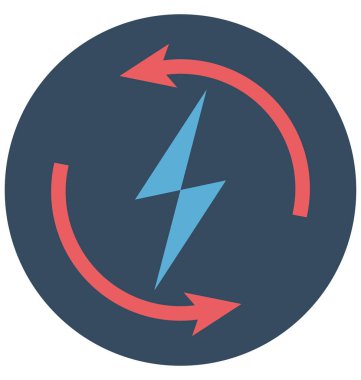 Kolayca değiştirilebilir veya düzenlediğiniz yenilenebilir enerji izole renk vektör simgesi 