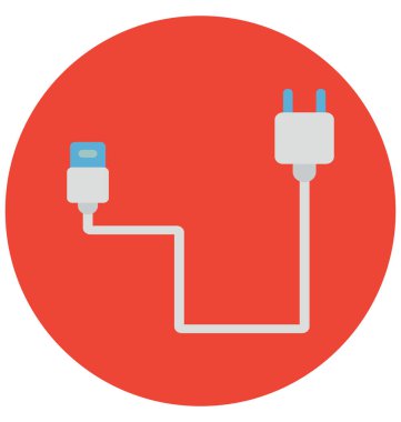 Kolayca değiştirilebilir veya düzenlediğiniz Jack kablo izole renk vektör simgesi 