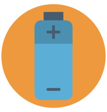Kolayca değiştirilebilir veya düzenlediğiniz pil izole renk vektör simgesi