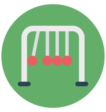 Kolayca değiştirilebilir veya düzenlediğiniz Newton beşik izole renk vektör simgesi