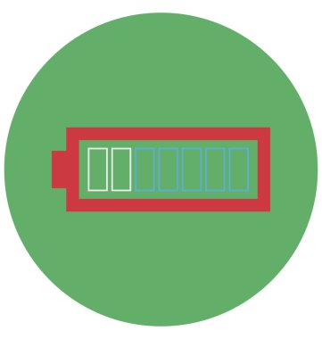 Kolayca değiştirilebilir veya düzenlediğiniz pil düzeyi izole renk vektör simgesi