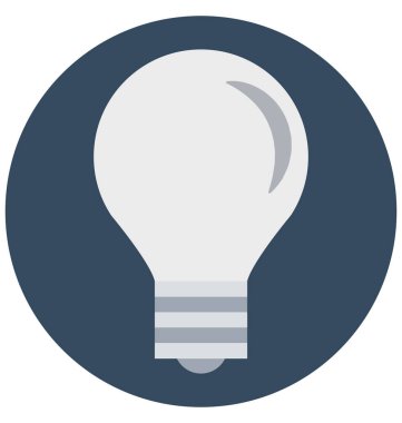 Kolayca değiştirilebilir veya düzenlediğiniz ampul izole renk vektör simgesi