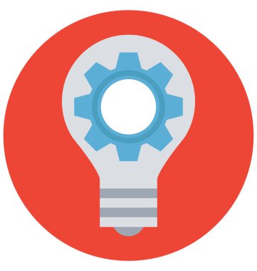 Kolayca değiştirilebilir veya düzenlediğiniz yaratıcılık izole renk vektör simgesi 