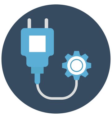 COG ayarları, kolayca değiştirilebilir veya düzenlediğiniz güç izole renk vektör simgesi