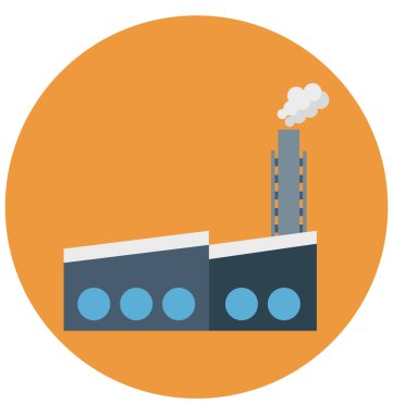 Kolayca değiştirilebilir veya düzenlediğiniz sanayi izole renk vektör simgesi 