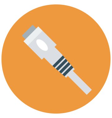 Kolayca değiştirilebilir veya düzenlediğiniz veri kablo izole renk vektör simgesi 