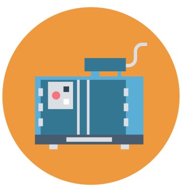 Kolayca değiştirilebilir veya düzenlediğiniz jeneratör izole renk vektör simgesi