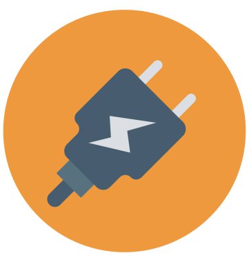 Kolayca değiştirilebilir veya düzenlediğiniz tak izole renk vektör simgesi