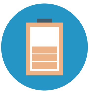 Kolayca değiştirilebilir veya düzenlediğiniz pil izole renk vektör simgesi