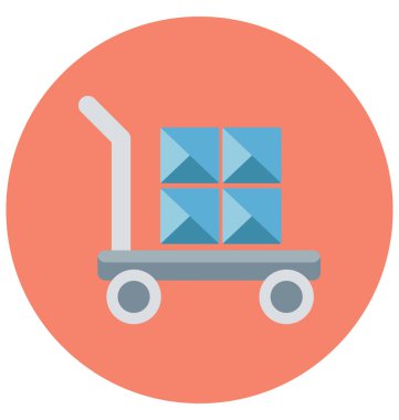 Kolayca değiştirilebilir veya düzenlediğiniz el kamyon izole renk vektör simgesi 