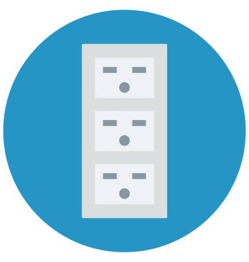 Kolayca değiştirilebilir veya düzenlediğiniz soket izole renk vektör simgesi