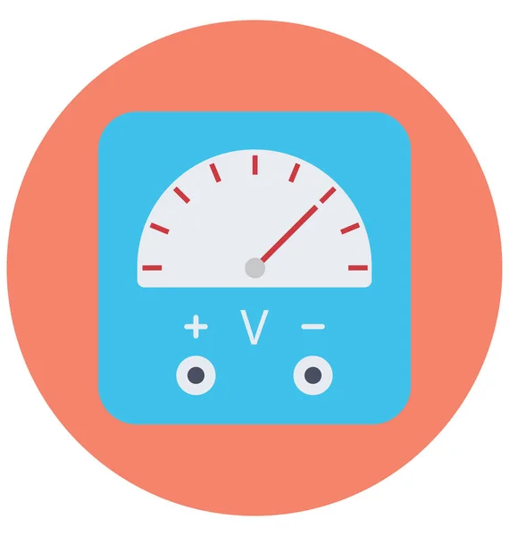 Speedometer Isolated Color Vector Icon Can Easily Modified Edit — Stock Vector