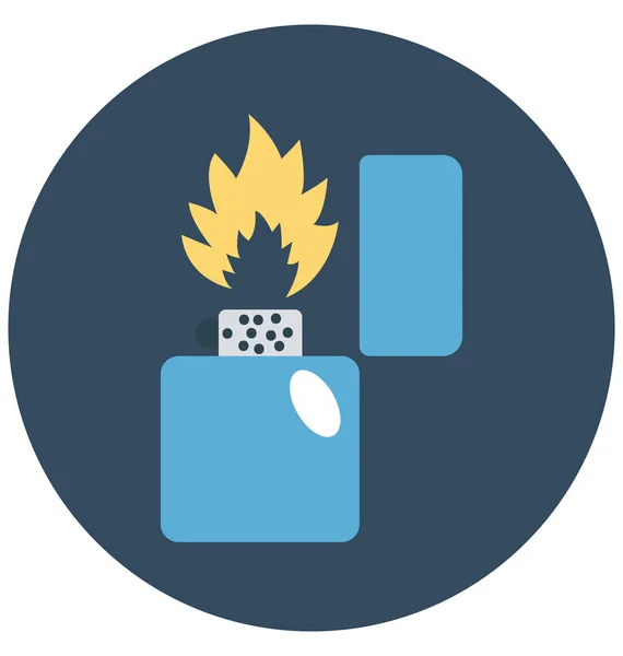 Fire Lighter Isolated Color Vector Icône Qui Peut Être Facilement — Image vectorielle