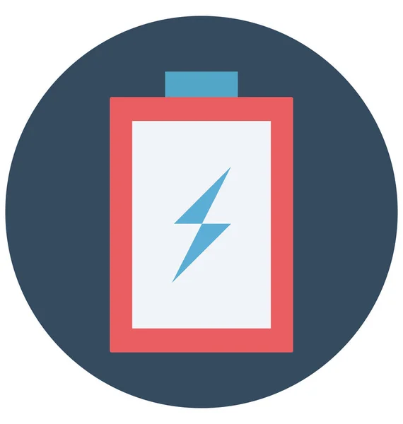 Icône Vecteur Couleur Isolé Par Batterie Qui Peut Être Facilement — Image vectorielle