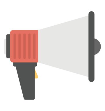 Kolayca değiştirilebilir veya düzenlediğiniz megafon izole vektör simgesi