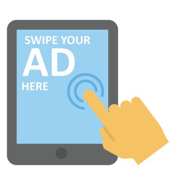 Reklam kolayca değiştirilebilir veya düzenlediğiniz etiket izole vektör simgesine