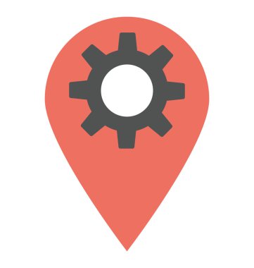 Kolayca değiştirilebilir veya düzenlediğiniz PIN ayarları izole vektör simgesi