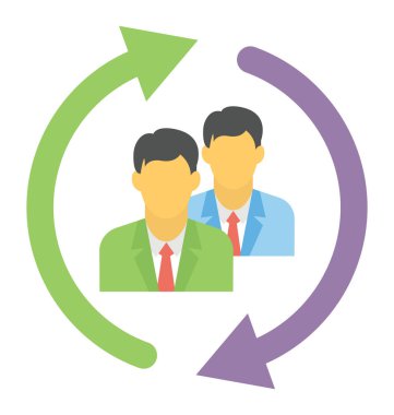 Kolayca değiştirilebilir veya düzenleme iş izole vektör simge paylaşılan