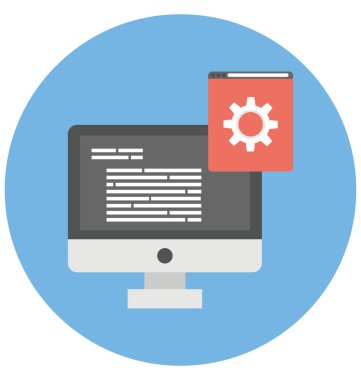 Kodu Düzenle kolayca değiştirilebilir veya düzenlediğiniz izole vektör simgesi