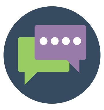 Kolayca değiştirilebilir veya düzenlediğiniz sohbet izole vektör simgesi balonu