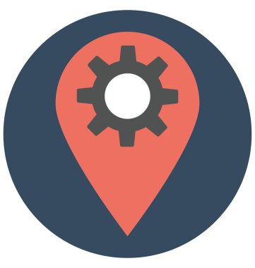 Kolayca değiştirilebilir veya düzenlediğiniz PIN ayarları izole vektör simgesi