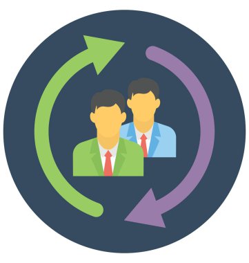 Kolayca değiştirilebilir veya düzenleme iş izole vektör simge paylaşılan