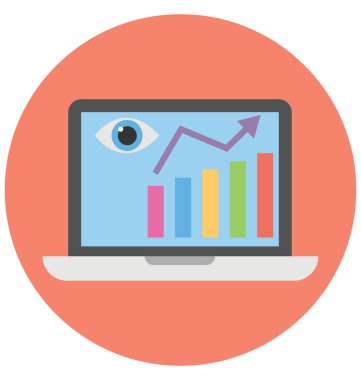 Kolayca değiştirilebilir veya düzenlediğiniz Seo izleme izole vektör simgesi