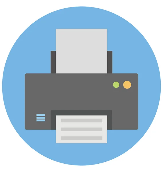 Máquina Impressão Ícone Vetor Isolado Que Pode Ser Facilmente Modificado — Vetor de Stock