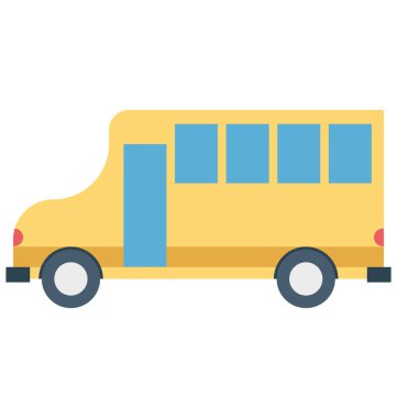 Otobüs renk izole vektör kolayca değiştirilebilir veya Düzenle simgesini