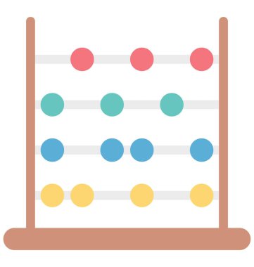 Abaküs renk izole kolayca değiştirilebilir veya düzenlediğiniz vektör simge