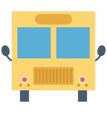 Otobüs renk izole vektör kolayca değiştirilebilir veya Düzenle simgesini