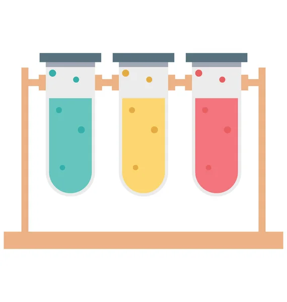 Tubos Prueba Color Icono Vectorial Aislado Que Puede Modificar Editar — Archivo Imágenes Vectoriales