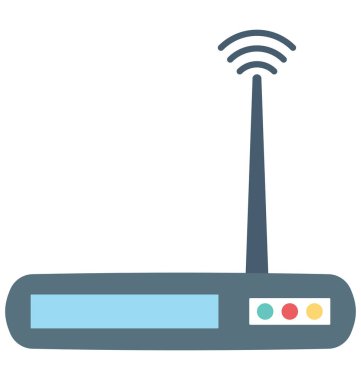 WiFi Router, Wifi Modem renk izole vektör kolayca değiştirilebilir veya Düzenle simgesini