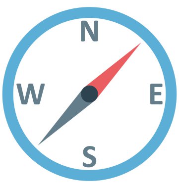 Pusula renk izole vektör kolayca değiştirilebilir veya Düzenle simgesini