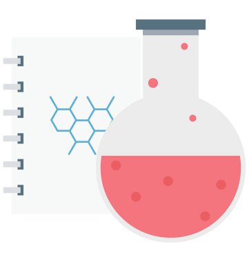Laboratuvar deney renk izole vektör kolayca değiştirilebilir veya Düzenle simgesini