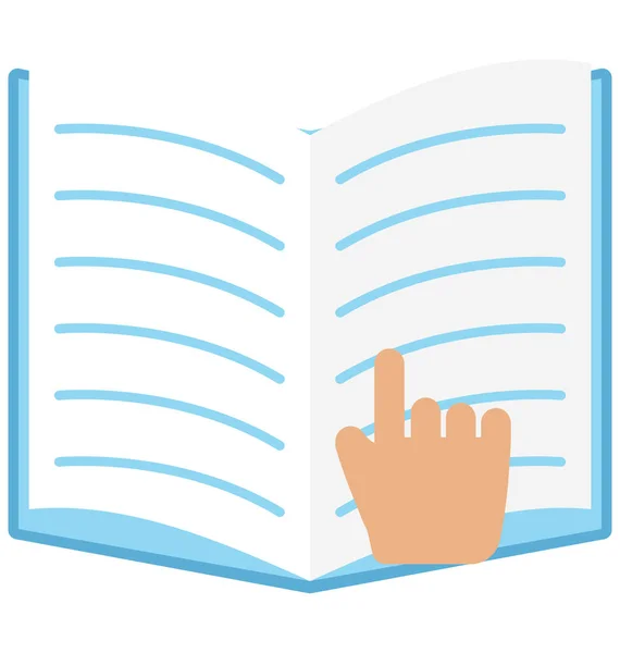 Könyv Színes Elszigetelt Vector Icon Egyszerűen Módosítható Vagy Szerkeszthető — Stock Vector